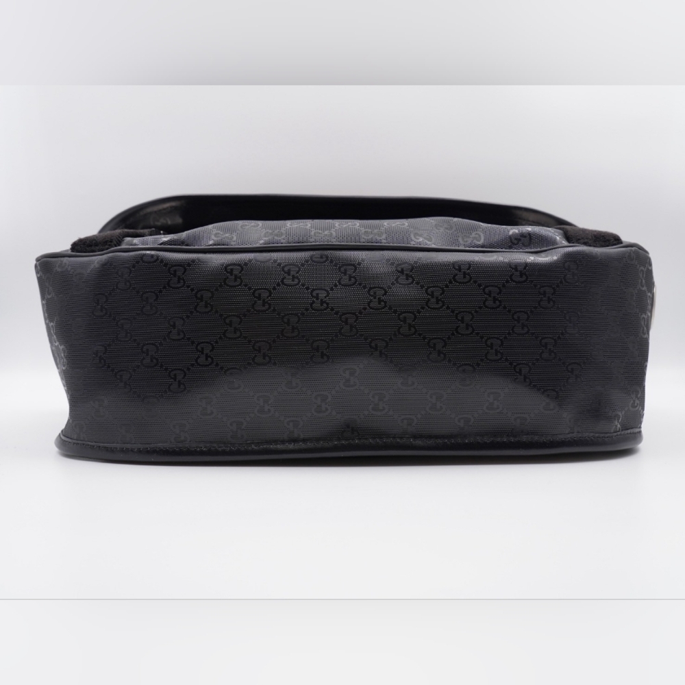 CB09 ❤️ Gucci GG 500 Web Double Buckle Messenger Bag - Picture 12 of 14